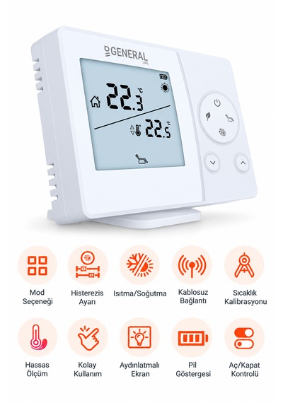 General Life Senna Ht271s Rf Kablosuz Dijital Oda Termostatı