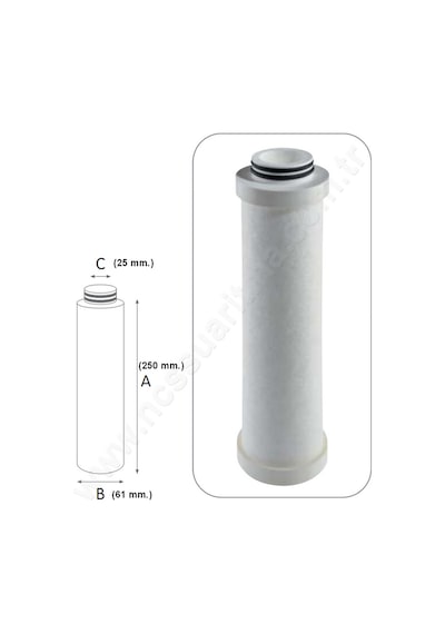 Atlas 10 Inç 5 Mikron O Ring Contalı Spun Filtre