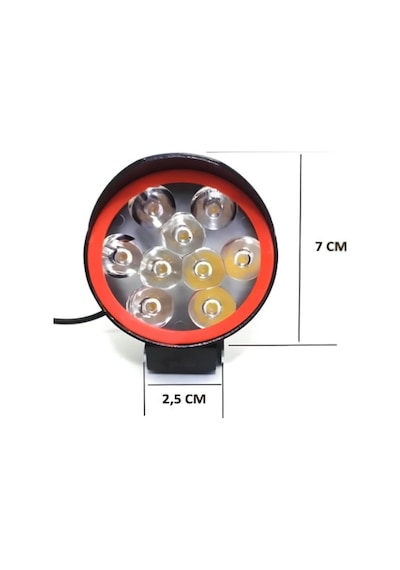 1 Adet 2 Modlu Motosiklet Led Far Takımı Flash Modu - Beyaz Işık 12v