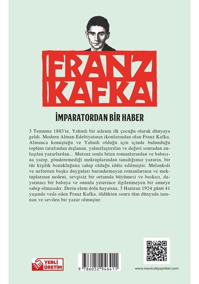 Imparatordan Bir Haber - Franz Kafka - Maviçatı Yayınları