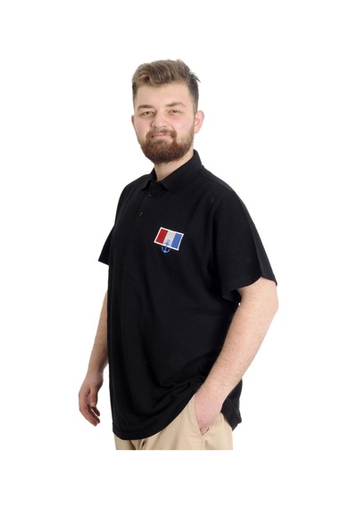 Mode Xl Büyük Beden Erkek T-Shirt Polo Absolute Destıny 23335 Siyah 001