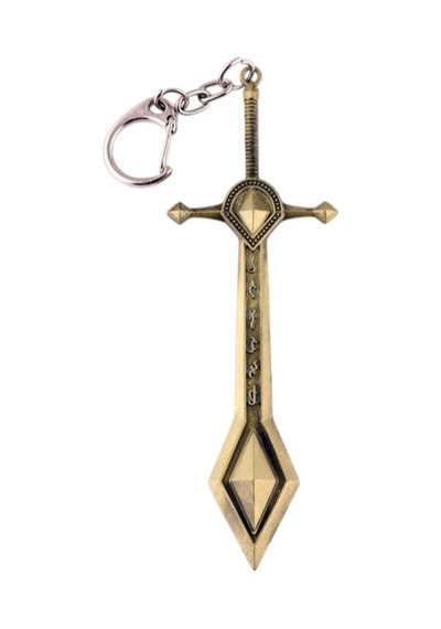 Lol Kayle Kı-lıç Figürlü Bronz Metal Anahtarlık
