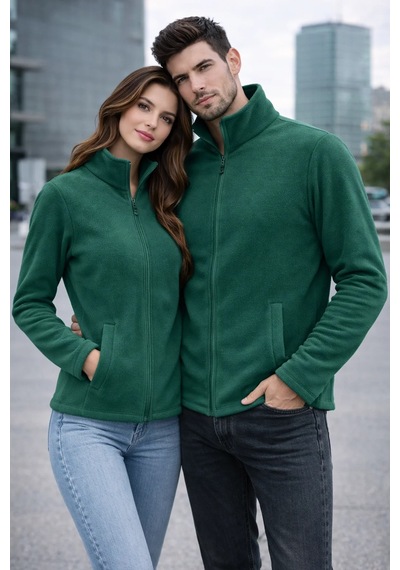 Bbbutikbasic Unisex Traşlı Polar Ceket M5414 Yeşil