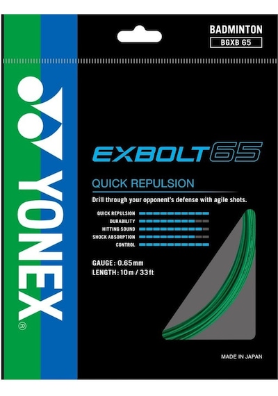Yonex Exbolt 65 Badminton Kordajı 0.65 Mm / 10 M - Yeşil