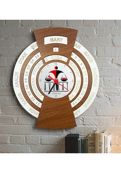 Kişiye Özel Avukat Temalı Sonsuz Maya Takvimli Duvar Saati - 4