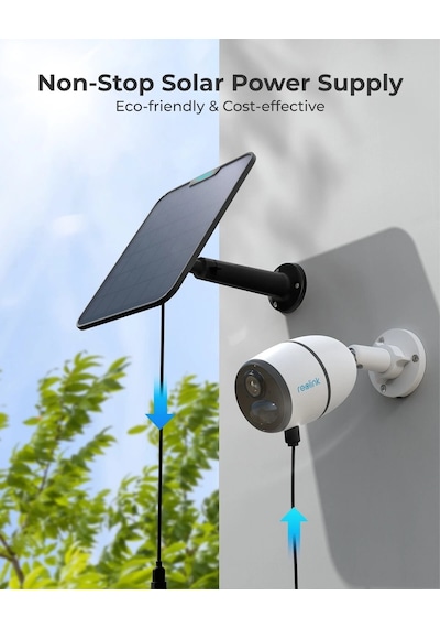 Reolink Solar Panel 2 - Reolink Kablosuz Güvenlik Kameraları İçin Güneş Paneli Type-c Bağlantılı