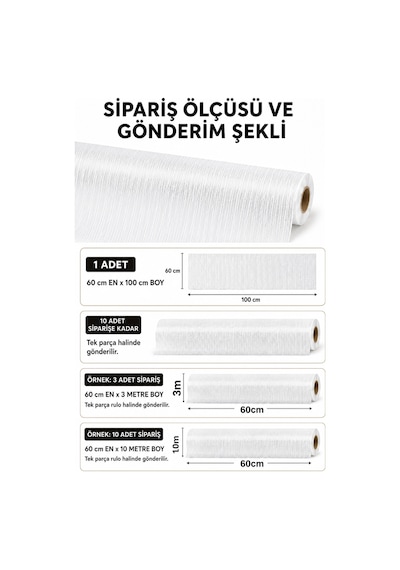 Deconitte Statik Cam Filmi Fırçalı Desen Yapışkansız Buzlu Cam Ve Duşakabin Kaplama Uv Koruma Folyo 60cmx100cm