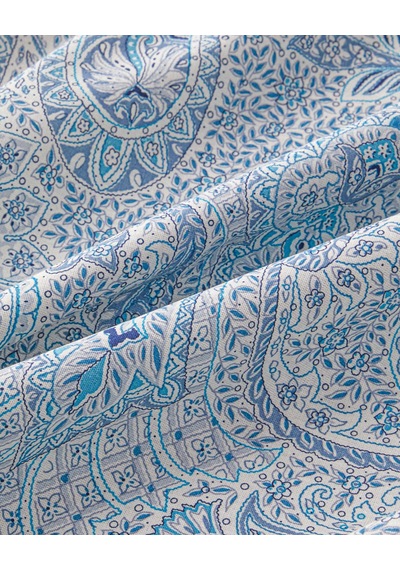English Home Boho Chic Pamuk Çift Kişilik Çarşaflı Nevresim Takımı 200x220 Cm Mavi Mavi
