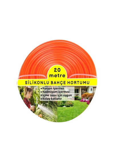 Silikonlu Bahçe Hortumu-20 Metre-Kırılmaz-Kolay Katlanır-Dayanıkl (488274290)