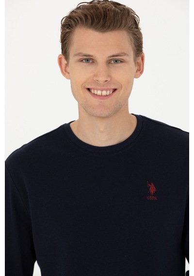 U.s. Polo Assn. Yuvarlak Yaka Lacivert Erkek Sweatshirt 1668658 Lacivert