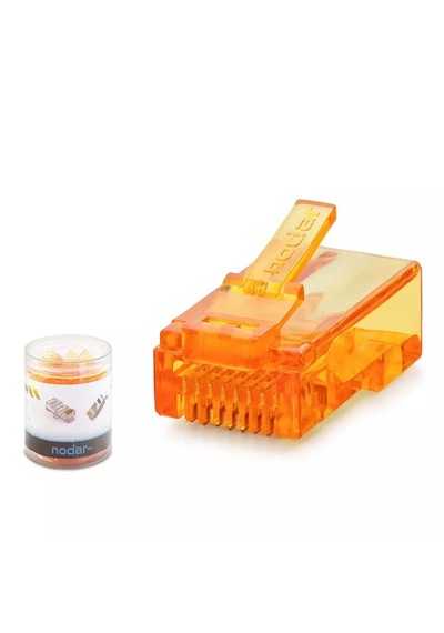 Nodar Nd2405 Cat6 Konnektör Ezrj45 100lü Plastik Kutu Turuncu