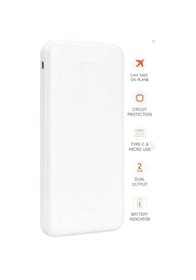 Snapmax SNP-3000 10.000 mAh Powerbank Beyaz
