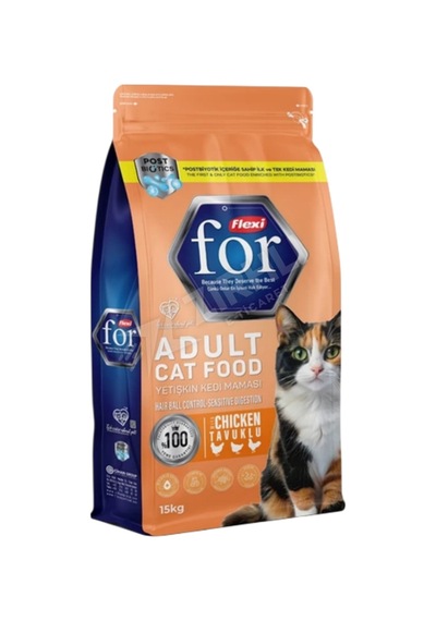 5 Adet Flexi For Tavuklu Yetişkin Kedi Maması 15 Kg