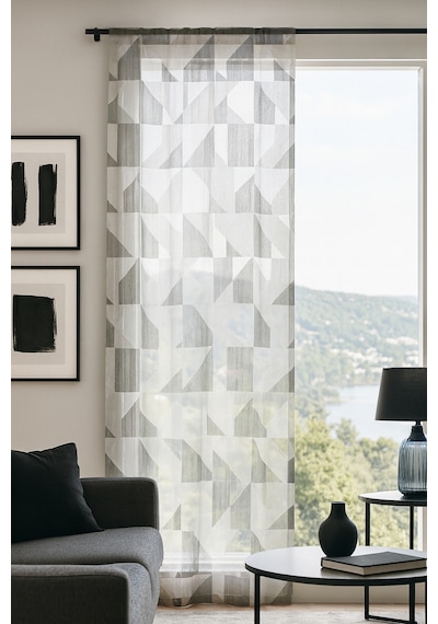 Pannello Tül Perde Gri 150x290 Gri
