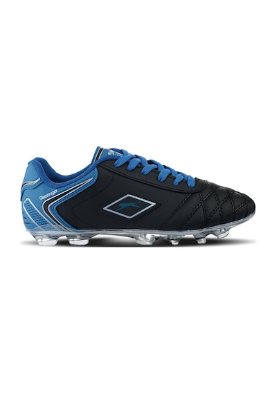Slazenger HUGO KR Erkek Halı Saha Siyah - Mavi Futbol Ayakkabısı