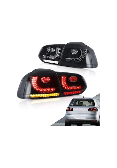 Volkswagen Golf 6 Mk6 R20 Led Stop 2009-2012 Dark Smoke