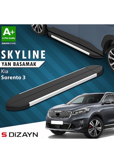 S-dizayn Kia Sorento 3 Skyline Aluminyum Yan Basamak 183 Cm 2014-2020 A+ Kalite