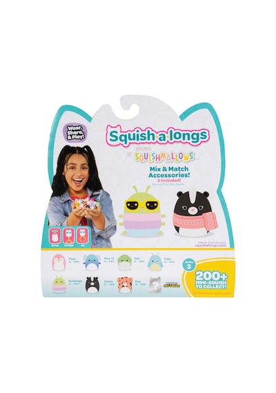 Mini-squish 8'li Paket Dalga 3, Stil 1 - Kokarca, Pembe Penguen, Mavi Axolotl, Aksesuarlar Ve