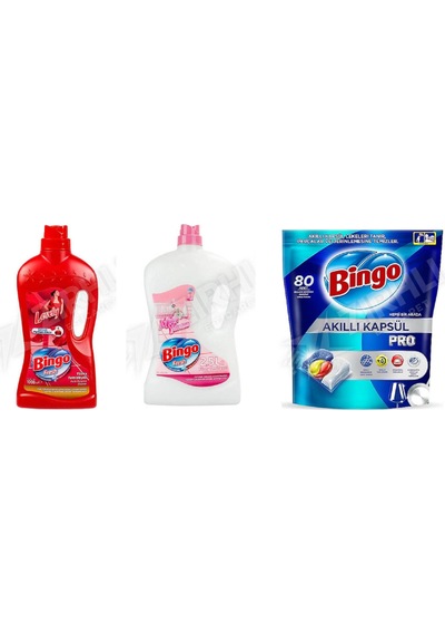 Bingo Yüzey Tem. Fresh 2.5 Lt + Yüzey Tem. Fresh 2.5 Lt + Tablet Pro 80'li 3'lü Set Diğer