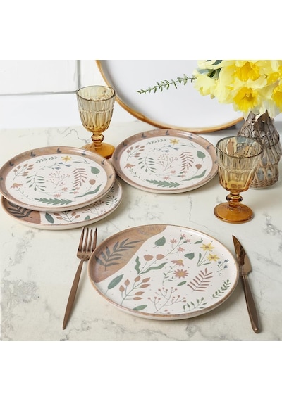 Soft Bloom Nordic Pasta Tabağı 22 Cm 4 Adet 22876-77 Çok Renkli