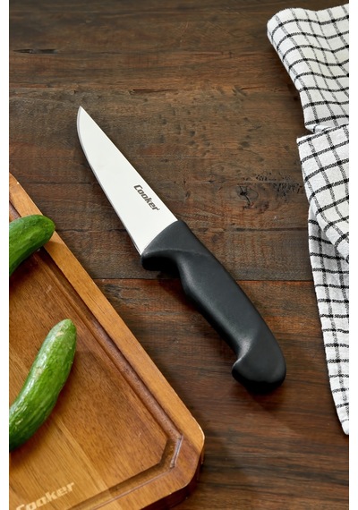 Cooker 27 Cm Paslanmaz Çelik Kasap Bıçağı Siyah Ckr4597