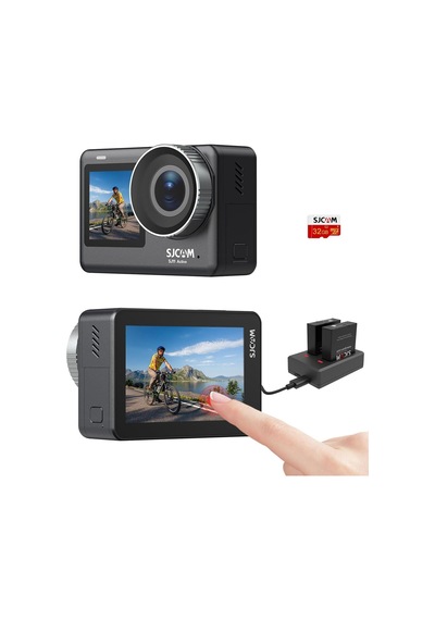 Sj11 Active Dual Screen 20mp 2.33 + 1.3 İnç 5ghz Wi-fi 4k Uhd H.265 Su Geçirmez Kasa 154 1300mah Aksiyon Kamerası S Genel