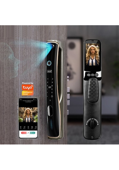 Akıllı Kilit Yüz Tanıma, Parmak İzi, Şifre, Uygulama, Kart, Nfc
