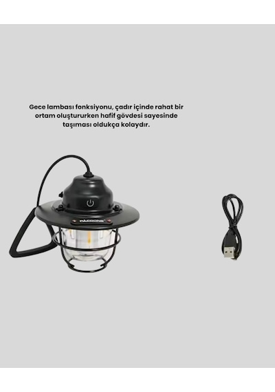Retro Kamp Lambası Su Geçirmez Taşınabilir Gece Işığı Uzun Pil Ömürlü Çoklu Renk
