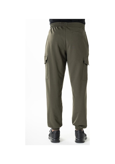 Maraton Sportswear Oversize Erkek Ribana Paça Basic Haki Eşofman Altı 22396 Haki