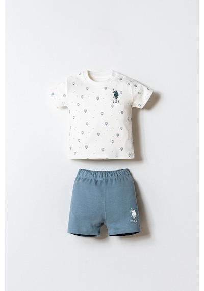 U.s. Polo Assn. Erkek Bebek Beyaz Şort Takım 5274-49928 Beyaz