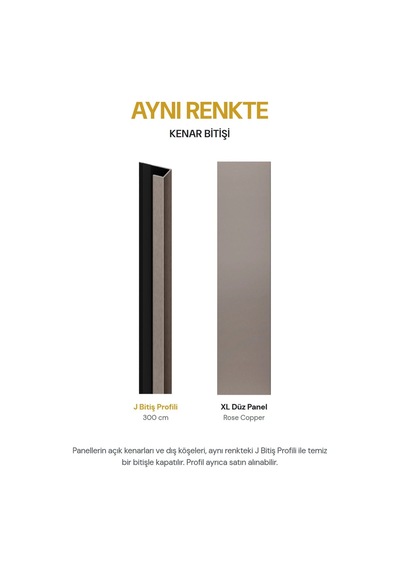 Vilo Mpc S Çıta Duvar Paneli Rose Copper 265cm Yapıştırmalı Montaj - Neme Ve Darbeye Dayanıklı