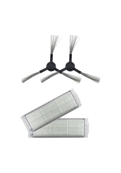 iBrush Vacuum Mop Pro Uyumlu 2Li Hepa Filtre Ve 2Li Yan Fırça