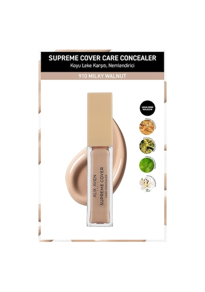 Alix Avien Kalıcı Nemlendirici Hücre Onarıcı Leke Karşıtı Kapatıcı Supreme Cover Concealer 910 Milky Walnut