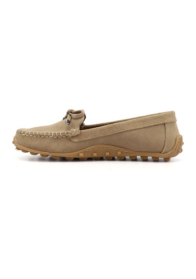 Gönderi(R) Gönderi R Kadın Sahra Süet Fiyonklu Hakiki Deri Comfort Loafer Dyza75645196