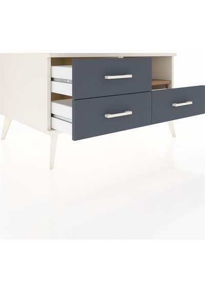 Kronos Şifonyer Tek Raflı 3 Çekmeceli 88x59x48 Aytaşı-çam/antrasit Çam/antrasit