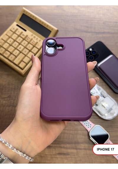 Apple iPhone 17 Uyumlu Kamera Korumalı Darbeye Dayanıklı Renk Atmayan Keep Silikon Kılıf Mor
