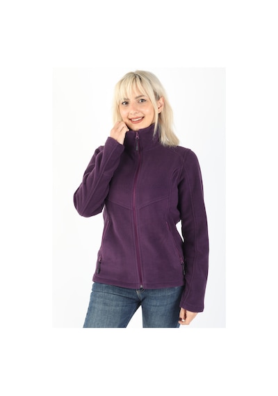 Kadın Balıkçı Fermuarlı Sweatshirt Mor