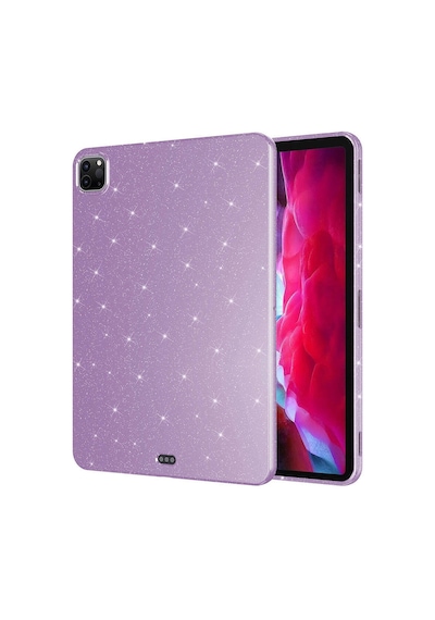 Apple Uyumlu iPad  Pro 11 2018 Simli Parlak Görünümlü Zore Tablet Koton Kılıf-lila Tablet Kılıfı