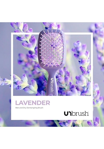 Unbrush Islak Ve Kuru Havalandırmalı Dolaşık Açıcı Saç Fırçası, Lavanta Koyu Mor