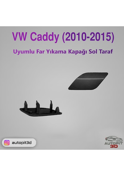 Vw Caddy 2010-2015 Uyumlu Sol Far Yıkama Kapağı