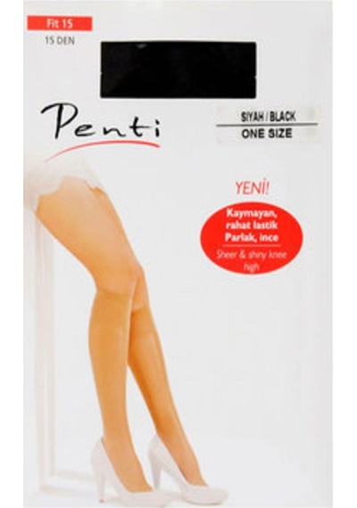 Penti Kadın Fit İnce Parlak Burunsuz Diz Altı 15 Den Pantolon Çorabı - 6 Adet 001