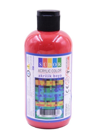 Südor Akrilik Boya 250 Ml Vermiyon 22 Çok Renkli