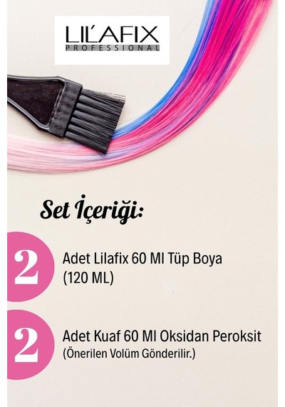Lilafix 2+2 Saç Boyası Ve Oksidanlı Avantajlı Set - 3/0 Koyu Kahve