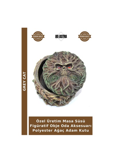Özel Üretim Masa Süsü Figüratif Obje Oda Aksesuarı Polyester Ağaç Adam Kutu