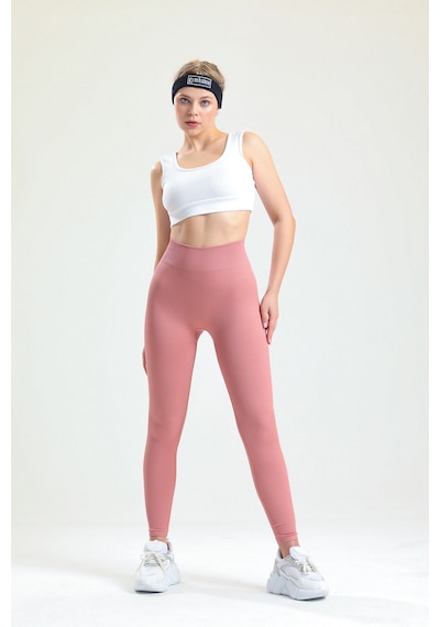 Gymhams Kalçası Büzgülü Kalça Şekillendirici Push Up Yüksek Bel Toparlayıcı Pembe