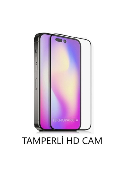 Apple Uyumlu   iPhone 14 Plus Ekran Koruyucu Tam Kapatan Tamperli Cam Kırılmaz Cam Full Hd Glass