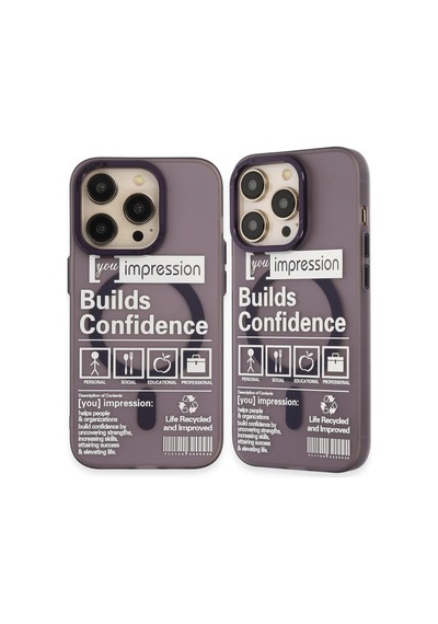 Apple İphone 14 Pro Kılıf Apollo Magneticsafe Desenli Kapak - Apollo Mor - 6 0.2M-Çok Renkli