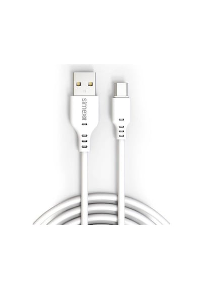 Simex SPK-08 Longly Type-C Data Kablosu 2 M Beyaz