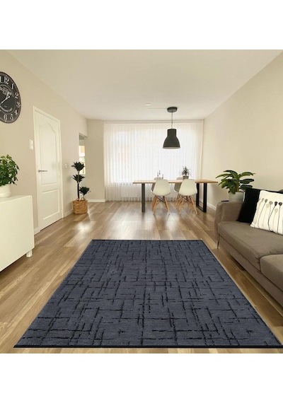 Çam Halı Bodrum Bdr 123 Antrasit Özel Latex Kaymaz Tabanlı Kilim