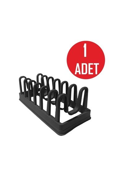 Lüks Dolap İçi Tencere Kapak Düzenleyici Gondol 6 Bölmeli Siyah 1 Adet Plastik 13 X 28 Siyah Tr Diğer
